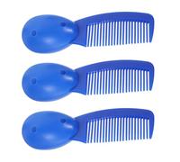 3 Pezzi Pettine per Chioma a Manico Rotondo Blu in Plastica | Districa e Liscia i Chioma, Presa Confortevole, Formato Compatto, per Uomini e Donne in Centri Riabilitativi