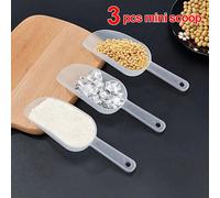 3 pezzi Piccolo mestolo di plastica per ghiaccio, cucchiaio per caramelle e farina, mestolo per gelato, per uso ristorante, cucina, matrimonio, festa, forniture scolastiche trasparentePolipropilene