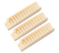 3 Pezzi Piccolo Pettine Pieghevole Portatile in Plastica Gialla | Doppia Testina, Struttura Robusta, Districa i Chioma, Adatto anche Parrucche, Formato Tascabile