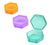 3 pezzi piccolo portapillole, portapillole da viaggio portapillole piccolo portapillole mini portapillole portatile portapillole portapillole tascabile farmaci vitaminici (arancione, ciano e viola)