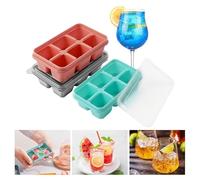 3 Pezzi Piccolo Stampo Ghiaccio Silicone con Coperchi,Facile Rilascio Piccoli Cubetti Ghiaccio,Stampi per Ghiaccio per Mini Frigorifero,Piccoli Vassoi per Cubetti per Soda, Birra, Succo di Frutta
