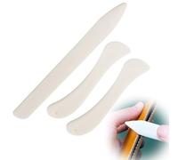 3 Pezzi Piegatore in Osso Piega Carta, Paper Creaser Set con Punta Arrotondata, Strumento di Piegatura per Cordonatura Lucidatura Bordi Carta e Artigianato in Pelle, Segnare Piegare Cordonare