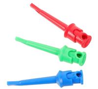 3 Pezzi Pinza Gancio per Tester Elettrico Molla, Rame Placcato ABS | Connettori di Ricambio, Coperture Isolate in Plastica, per Ic e Componenti Elettronici, Accessorio
