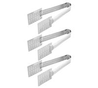 3 Pezzi Pinza per Bustine di Tè in Acciaio Inox Argento Multiuso | Accessorio da Cucina Compatto, per Zucchero, Cubetti di Ghiaccio e Antipasti, Pulizia Ridotta