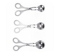 3 Pezzi Pinza per Polpette in Acciaio Inox, Utensile da Cucina | Strumento a Forbice per Carne e Gamberi, Tiene Saldo L’impasto, Scola Brodo, Uso Cucina