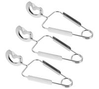 3 Pezzi Pinza per Servire Lumache in Acciaio Inox a Molla, Argento | Utensile da Cucina per Servizio, Resistente al Calore, Uso una Sola Mano, Protezione delle Mani