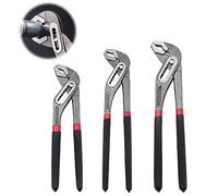 3 Pezzi Pinza per Tubi D'acqua, Nero Set di Pinze Pappagallo Regolabile, (Lunghezza: 200mm, 250mm, 300mm) Pinza a Pappagallo per Idraulico Universale Multifunzione, per Tubi e Dadi (8/10/12 inch)