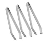 3 Pezzi Pinzette Acciaio per Maiale Punta Piatto