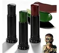 3 Pezzi Pittura Per Il Viso Mimetica, Camouflage Face Paint Sticks, Bastoncini Di Pittura Per Il Viso Mimetici, Pittura Del Viso E Del Corpo, Trucco Militare Mimetico (Nero, Marrone, Verde)