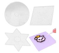 3 Pezzi Plaque pour Perles à Repasser, Pegboard per Perline a Fusione, Base Quadrata per Perline Pegboard, Perline da Stirare a Fusione per Modelli Divertimento Creativo