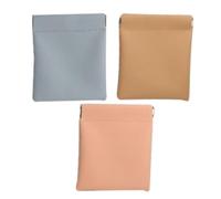 3 Pezzi Pochette Piccola in Pu, Borsa Portatile da Viaggio | Chiusura a Molla che Non Fa Cadere il Contenuto, Facile da Portare, per Palestra e Viaggio
