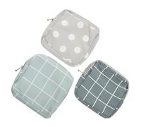 3 Pezzi Pochette Portatile per Assorbenti, Riservata, in Cotone Poliestere | Viaggio e Lavoro, Organizza Prodotti Sanitari, a Borse Piccole o Tasche del Cappotto