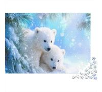 3 Pezzi Polar Bear Cubs Set Di Biancheria Da Letto Con Stampa 3D in Microfibra Con Chiusura A Strappo Winter Wonderland Style Per Tutte Le Stagioni Per Ragazzi E Ragazze 52x38cm/1000pcs