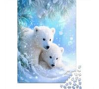 3 Pezzi Polar Bear Cubs Set Di Biancheria Da Letto Con Stampa 3D Morbida Microfibra Con Chiusura A Strappo Winter Wonderland Style Decorazione Per La Camera Da Letto Per Bambini,Ragazzi E Ragaz 52x38c