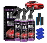 3 Pezzi Polish Auto Rimuovi Graffi, High Protection Spray 3 in 1, Nano Ceramic Rivestimento Spray, Ceramic Coating Auto Ripara, Nanotecnologia Auto, Rinnova Auto Carrozzeria Rimuovi Graffi