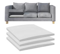 3 Pezzi Poliuretano espanso, Gommapiuma per divani Supporto per Divano per Cuscini Cadenti, 70x70cm, Bianco Lastra Gommapiuma Comfort Elevato, Schiuma di Riparazione Divano