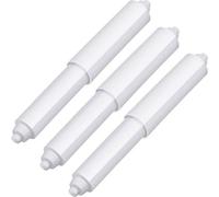 3 Pezzi Porta Carta Igienica Plastica Rull Portarotolo di Ricambio in Plastica Caricata a Molla (Fine Punto Bianco)