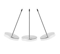 3 Pezzi Porta Ricevute in Acciaio Inox Base Pesante Antiscivolo | Barra Diritta Lucidata, per Note e Scontrini, Banco Cassa e Bar, Impiegati e Ristorazione
