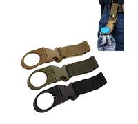 3 pezzi portabottiglie da esterno con clip per cintura, porta bottiglie d'acqua, portachiavi, moschettone da appendere in nylon con fibbia per ciclismo, campeggio, escursionismo, viaggi all'aperto
