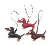 3 Pezzi Portachiavi Bassotto,Portachiavi Legami,bassotto gadget,Portachiavi Borsa,Pelle Portachiavi Cane Bassotto,Portachiavi a Forma di Bassotto per Uomini,Donne, Bambini, Amanti dei Cani