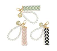 3 Pezzi Portachiavi Con Cinturino In Foglia, Portachiavi Con Perline Da Donna, Elee Ciondolo Per Borsa, Ciondolo Decorativo Per Chiavi Per Auto, Ciondolo Per Cellulare Con Perline.