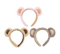 3 Pezzi Portano Auricolare La Fascia, La Fascia Di Peluche Cartone Animato, La Fascia Per Lavare Il Viso Da Donna, La Fascia Del Costume Da Festa.