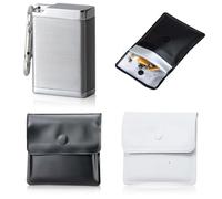 3 Pezzi Posacenere Portatile Tascabile, Portacenere Portatile Da Tasca Antiodore, Posacenere da Borsetta, Posacenere Tascabile in Metallo, PVC ignifugo-Inodore, per Viaggi, Escursioni, Gite