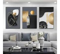 3 pezzi Poster su tela Arte astratta della geometria Bellissima arte in marmo Design semplice Decorazione per amico Soggiorno Camera da letto Decorazione 75x110cmx3 Senza cornice