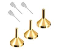 3 pezzi pratici imbuto profumi in piccolo metallo per bottiglie d'acqua di laboratorio, bottiglie di riempimento in polvere, profumi