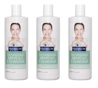 3 pezzi PREMIUM Textile OLIO MASSAGGIO Mentolo e Guarana 500 ml Massaggi NUOVO