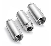 3 Pezzi Prolunga Rubinetto Bagno, Prolunghe per Rubinetto 1/2 Pollici x 80 mm Prolunga per Doccia in Acciaio Inox (IG Ø 19,5 mm x AG Ø 20,3 mm) Doccia Prolunga Tubo