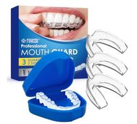 3 Pezzi Protettori Buccali per uso notturno,Trasparente Unisex Protettori Dente,Modellabile Mouth Guard,Dispositivo Anti Russare per Facilitare Respirazione,Migliorare il Sonno