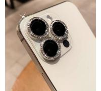 3 pezzi Protezione obiettivo fotocamera compatibile con , con anello in metallo brillante con strass, film resistente ai graffi 9H, accessorio di moda, custodia protettiva user-friendly, regalo per co