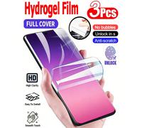 3 pezzi Protezione schermo in idrogel ultra trasparente a copertura totale, compatibile con Samsung Galaxy S26 S25 S24 Ultra FE A26 A17 A06 A56 A55 A57 Z Flip 3/4/5/6/7, compatibile con Xiaomi 15T 14T