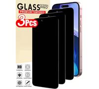 3 pezzi Protezione schermo in vetro temperato anti-spia 9H compatibile con iPhone 17 16 Pro Max/compatibile con Samsung Galaxy S26 S25 Ultra/compatibile con Xiaomi/non supporta il riconoscimento delle