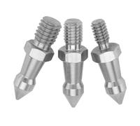 3 Pezzi Punta di Ricambio per Treppiede in Acciaio Inox 3/8 Argento | Set, Facile da Installare e Rimuovere, Robusto e Resistente, per Treppiede e Monopiede