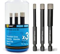 3 Pezzi Punte Diamantate Gres Porcellanato Set - Punte Trapano Professionali pe