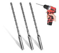 3 Pezzi Punte Trapano Sds Plus per Cemento Armato, Punte Trapano Calcestruzzo Sds, Kit Da Muro Cemento Armato Professionali per Muratura