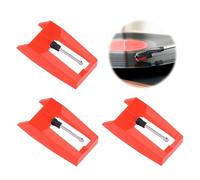 3 Pezzi Puntine per Giradischi Universali, Stilo di Ricambio in Diamante per Giradischi, Puntine Giradischi Universali, Fonografiche Fonografo Ago per Fonografi LP Giradischi in Vinile, Grammofoni