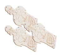 3 Pezzi Puzzle di Legno Corpo Umano, Educativo Scolastico | Beige, per Aula e Attività Didattiche, Stimola Logica e Osservazione nei Piccoli