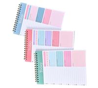 3 Pezzi Quaderno Agenda Spirale Doppia, Planner Giornaliero PVC | Tracciamento Abitudini, Gestione, Design Minimalista, per Studio e Viaggio, 21,5x13x2,2cm
