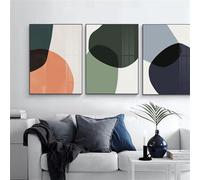 3 Pezzi-Quadro su Tela Grafico Geometrico Astratto Dipinto Arte Murale Poster Stampa Minimalista Galleria Soggiorno Ufficio Decorazione Della Casa Opera D'Arte-50*75cm=20*29 pollici (senza telaio)