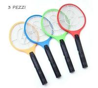 3 PEZZI RACCHETTA RICARICABILE FULMINA ZANZARE ANTIZANZARE INSETTI MOSCHE