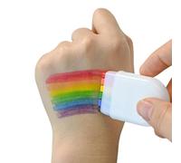 3 pezzi Rainbow Face Paint Crayon, One -Stroke Body Paint Stick per Halloween, cosplay, feste per bambini e adulti (multicolore)