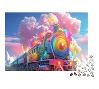 3 Pezzi Rainbow Train Set Di Biancheria Da Letto Con Stampa 3D in Microfibra Con Chiusura A Strappo Fantasy Colorful Art Per Tutte Le Stagioni Per Ragazzi E Ragazze 70x50cm/1000pcs
