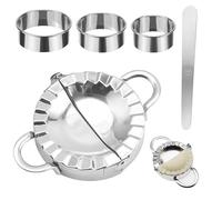 3 pezzi Ravioli Maker, acciaio inossidabile Dumpling Maker, ravioli, forma pelmeni con tagliapasta e cucchiaio, formina per ravioli per fare ravioli