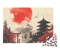 3 Pezzi Red Sun Rising Set Di Biancheria Da Letto Stampa 3d Morbida Microfibra Copripiumino Con Cerniera Japanese Landscape Art Decorazione Per La Camera Da Letto Per Ragazzi E Ragazze 38x26cm/1000pcs