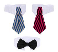 3 Pezzi Regolabile Pet Cani Gatti Papillon Pet Costume Cravatta Collare per Cani di Piccola Taglia Cuccioli Cura Accessori
