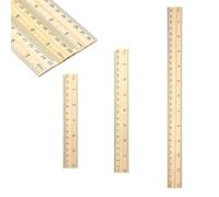 3 Pezzi Regole in legno, regole di legno piatte, regole scale precise, righello in legno per scuola, 15/20/30 cm, Per ufficio, stanza, casa, studenti, scuola, strumento di misurazione