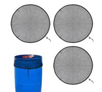 3 Pezzi Rete di copertura per barili di raccolta dell'acqua piovana, Ø 80cm Copertura per il serbatoio dell'acqua,Rete per barile della pioggia con banda elastica,Protezione Contro Foglie, zanzare
